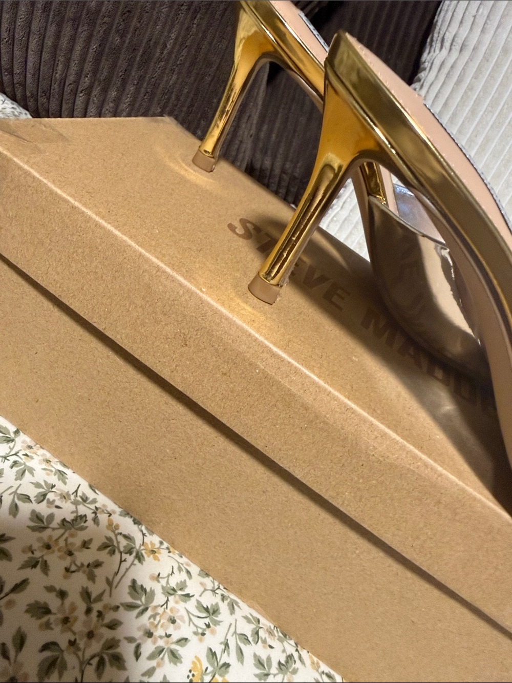 STEVE MADDEN ROWE Metal Multi Metallic Silver & Gold Kitten Heel Mules | 7.5 - Picture 3 of 7